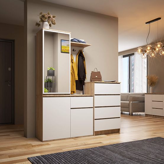 FLURSET ENTRO PK EICHE SONOMA / WEISS