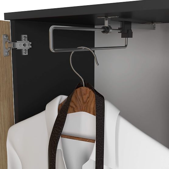 FLURSET ENTRO PK SCHWARZ / ARTISAN EICHE