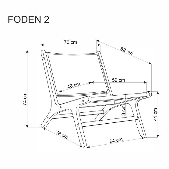FODEN 2 Relaxsessel, natur (1p=1 Stk.)