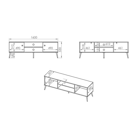 Forest TV-Tisch – grün