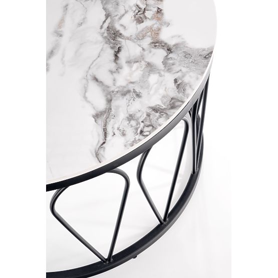 FORMOSA Set aus 2 Bänken, weißer Marmor / schwarz (2p=1Stk)