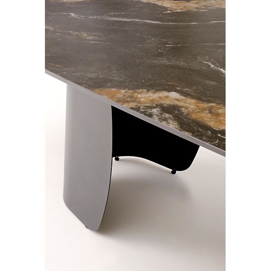 FORUM ausziehbarer Tisch, schwarzer Marmor / schwarz (3p=1Stk)
