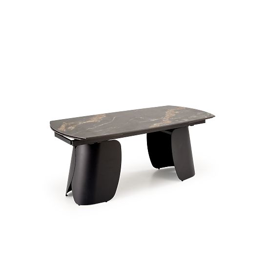 FORUM ausziehbarer Tisch, schwarzer Marmor / schwarz (3p=1Stk)
