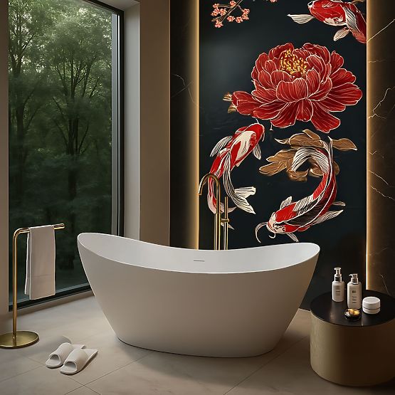 Freistehende Badewanne Rea Ferrano Slim 170