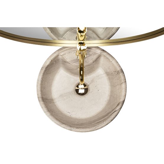 Freistehendes Keramikwaschbecken Blanka Natural Matt Marmor