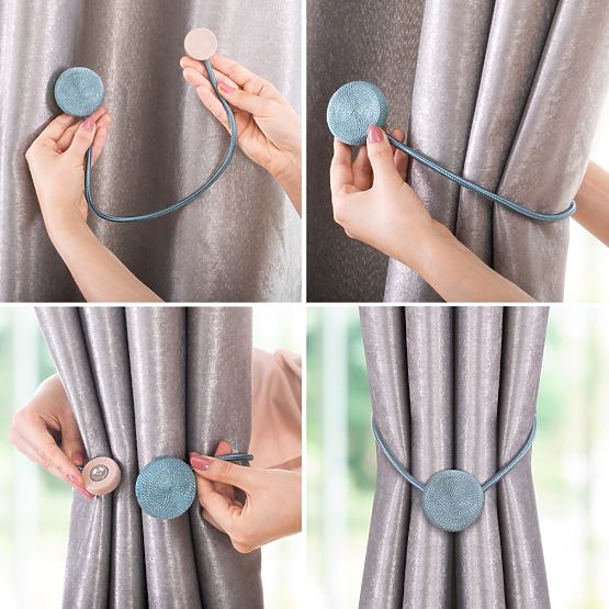 Gardinen - Zubehör CALGARY Farbe Hellblau ameliahome