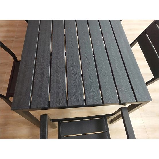 Garten-Catering-Tisch 156 x 78 cm Schwarz