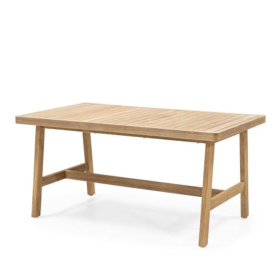 Garten-Ecksofa-Set mit Tisch Castello, Geflecht, Akazienholz FSC, Teakoptik, Beige