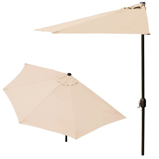 Garten Halb-Sonnenschirm für die Terrasse 2,7m beige