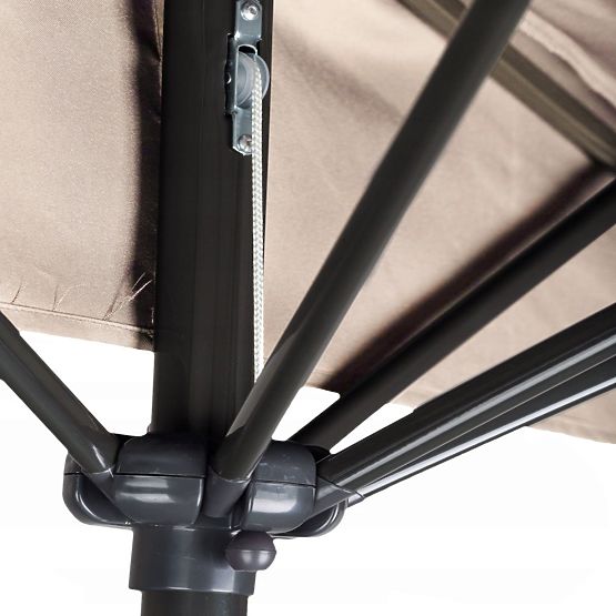 Garten Halb-Sonnenschirm für die Terrasse 2,7m beige