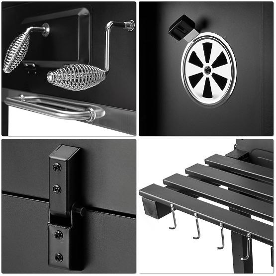 Garten-Holzkohlegrill VULCAN mit Gusseisenrost