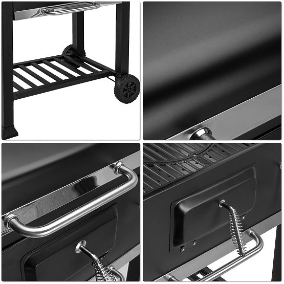 Garten-Holzkohlegrill VULCAN mit Gusseisenrost