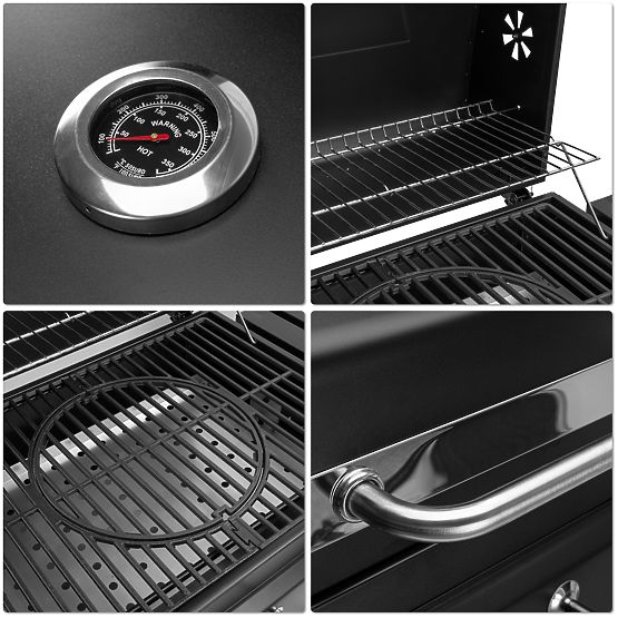 Garten-Holzkohlegrill VULCAN mit Gusseisenrost