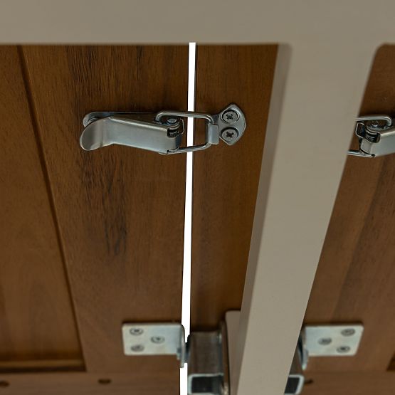 Garten-Set Porticato, ausziehbarer Tisch 211-300 cm + 6 Stühle, Akazienholz FSC, Teak-Optik