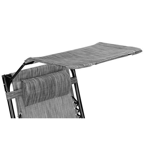 Garten-Strandliege mit verstellbarer Rückenlehne und beweglichem Sonnendach Modernhome - grau