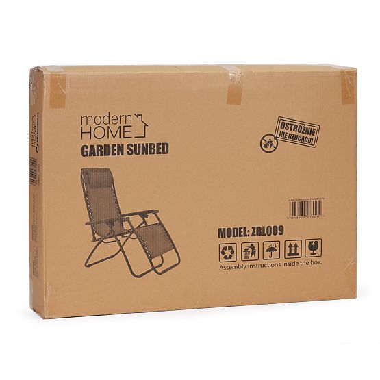 Garten-Strandstuhl mit verstellbarer Rückenlehne ZERO GRAVITY ModernHome - grau