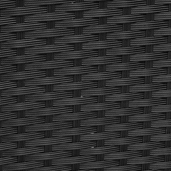 Gartenbank aus Technorattan Sofa CORDOBA schwarz mit grauen Kissen