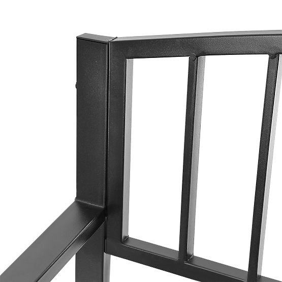 Gartenbank mit Rückenlehne Parkbank für Terrasse Balkon Metallkonstruktion