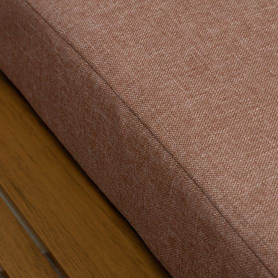 Gartenecksofa mit Tisch Lugi, Polywood, Mokka/Grau