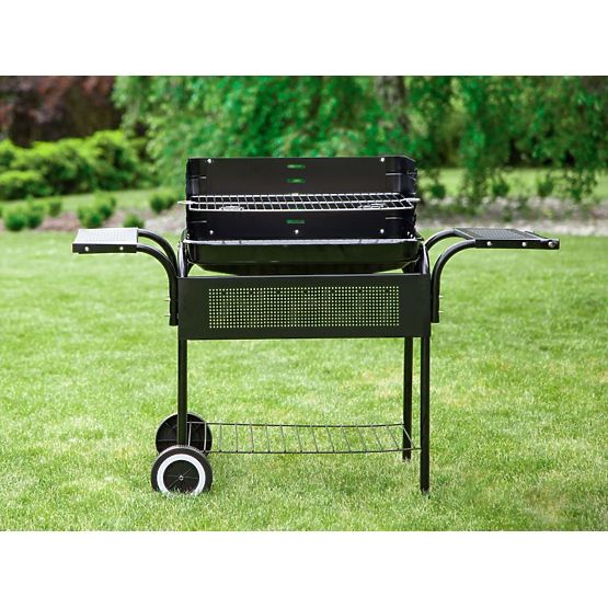 Gartengrill Metallregale Rosthöhenverstellung Räder