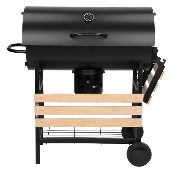 Gartenkohlegrill 2 Roste Aschekasten BAREL WOOD