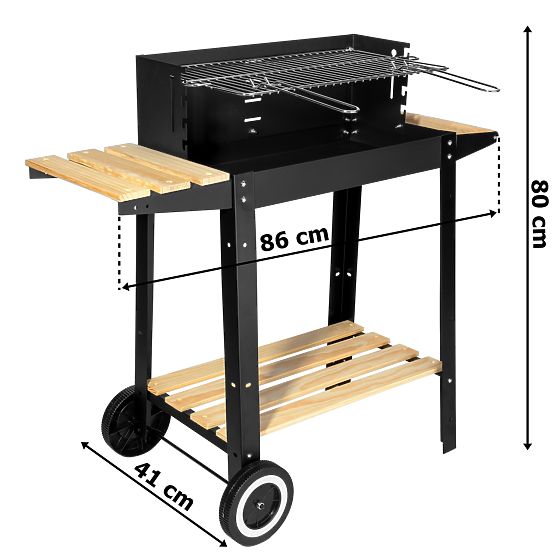 Gartenkohlegrill PARIL auf Rädern