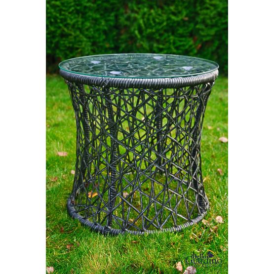Gartenliege aus Technorattan + Tisch TWIST grau