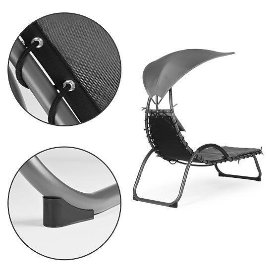 Gartenliege mit großem ovalem Dach ModernHome