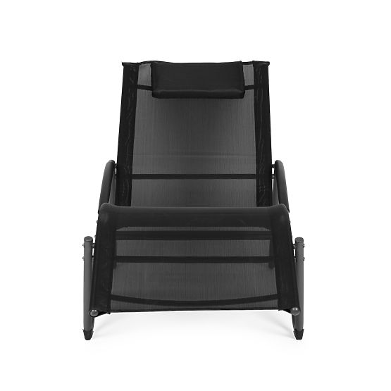 Gartenliege mit Kopfstütze Stahlkonstruktion schwarz MultiGarden