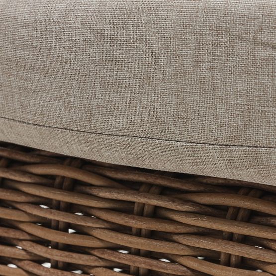 Gartenliege Sandy verstellbar, Technorattan, beige