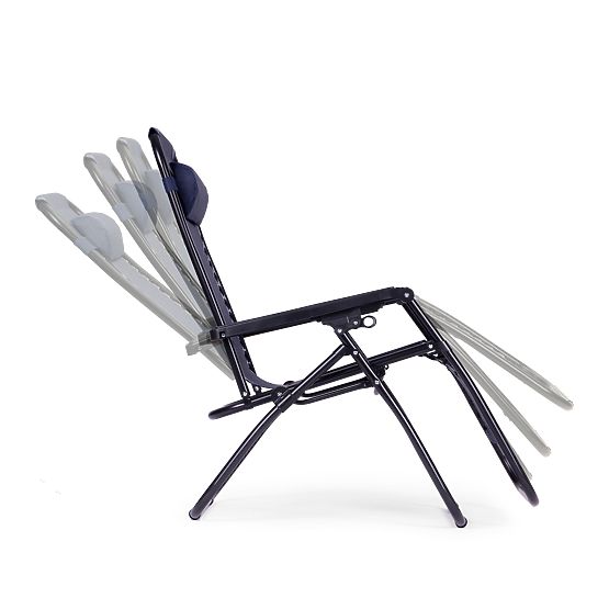 Gartenliege Stuhl mit verstellbarer Rückenlehne ZERO GRAVITY ModernHome - blau