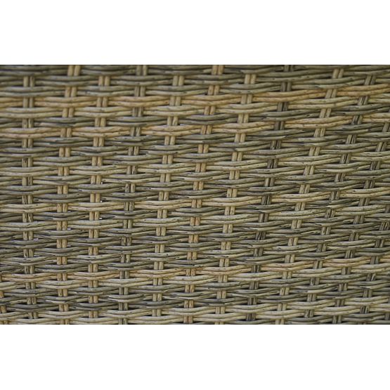 Gartenmöbel aus Technorattan (großes 3-Sitzer-Sofa + 2 Sessel + Tisch) LARGO Grau-Mix