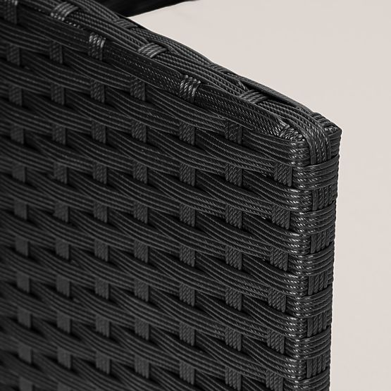 Gartenmöbel aus Technorattan Set 4-in-1 MAGNOLIA schwarz beige Kissen