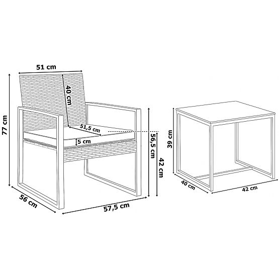 Gartenmöbel-Set COFFI