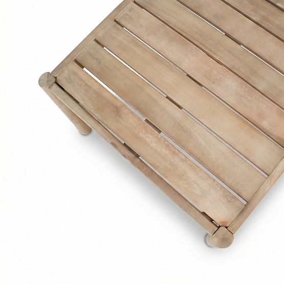 Gartenmöbel-Set Fiorentino 2 Teak-Optik, Geflecht, helles Akazienholz FSC, beige, abgerundet