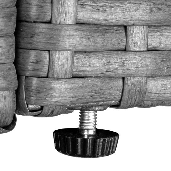 Gartenmöbel-Set FLORENCJA graues Sofa Ottomane