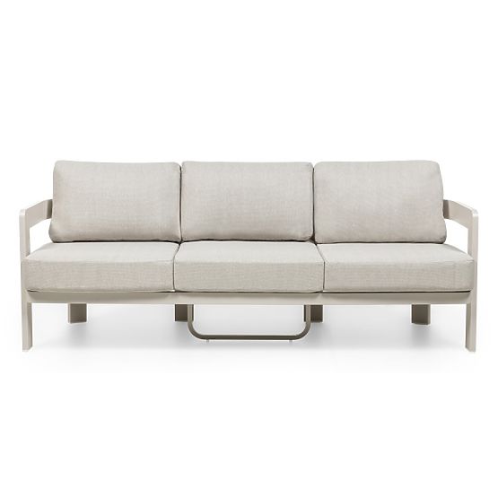 Gartenmöbel-Set Japori, Aluminium, hellbeige, abgerundet