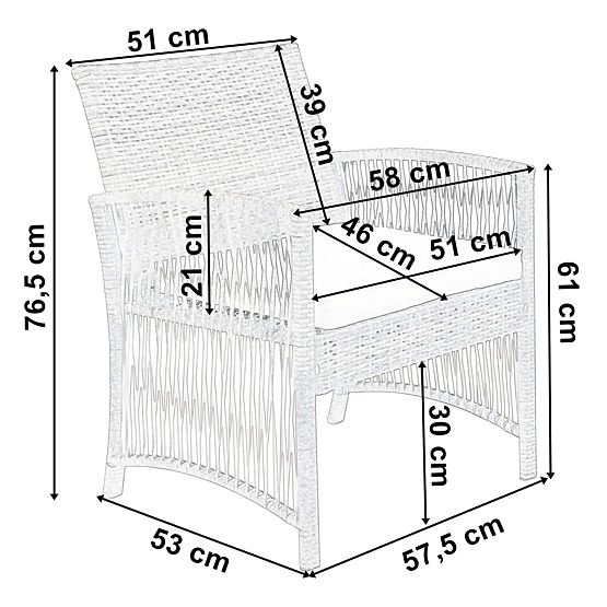 Gartenmöbel-Set KALINA grau