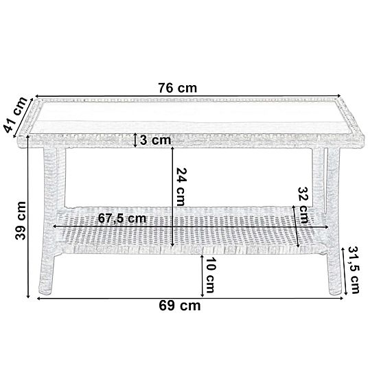 Gartenmöbel-Set KALINA grau