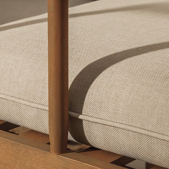 Gartenmöbel-Set Mortlake aus Eukalyptusholz FSC, Teak-Optik, hellbeige