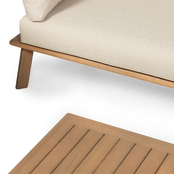 Gartenmöbel-Set Penne Eukalyptusholz FSC, Aluminium, Beige