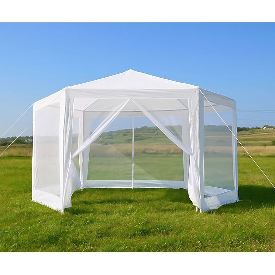 Gartenpavillon 2x2x2 m mit Moskitonetz weiß MultiGarden
