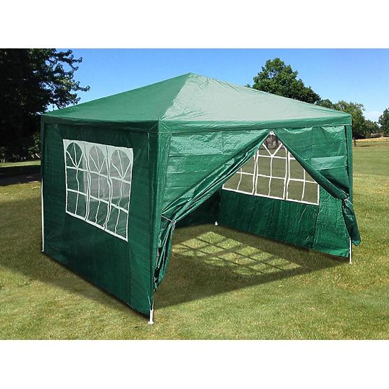Gartenpavillon 3x3 m 4 Wände grün MultiGarden