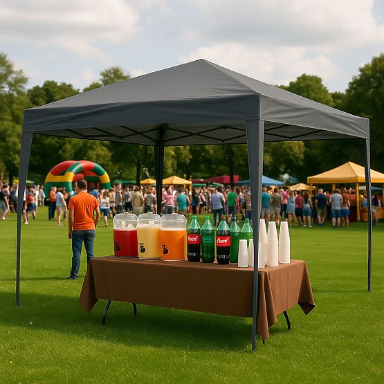 Gartenpavillon 3x3 m automatisch aufklappbares Dach für Garten und Terrasse MultiGarden