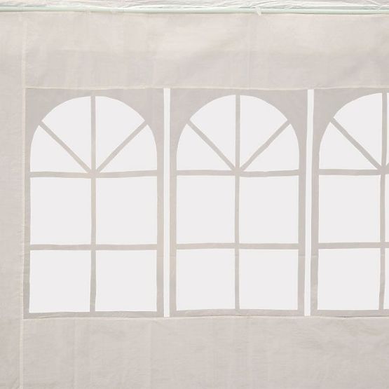 Gartenpavillon 3x6 m 6 Wände weiß MultiGarden