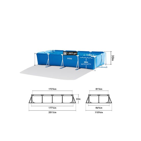 Gartenpool mit Rahmen 450x220x84 7127L INTEX 28273