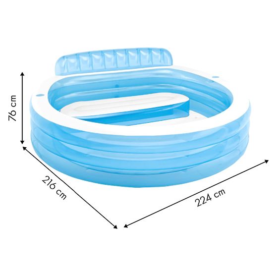 Gartenpool mit Sitzen 229x218cm Intex 57190
