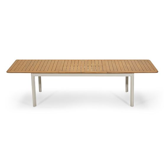 Gartenset Porticato, ausziehbarer Tisch 211-300 cm + 8 Stühle, Akazienholz FSC, Teak-Optik