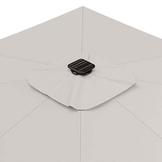 Gartensonnenschirm mit Ausleger Shade Deluxe 4x3 m mit Hülle und solarbetriebener LED-Beleuchtung, d