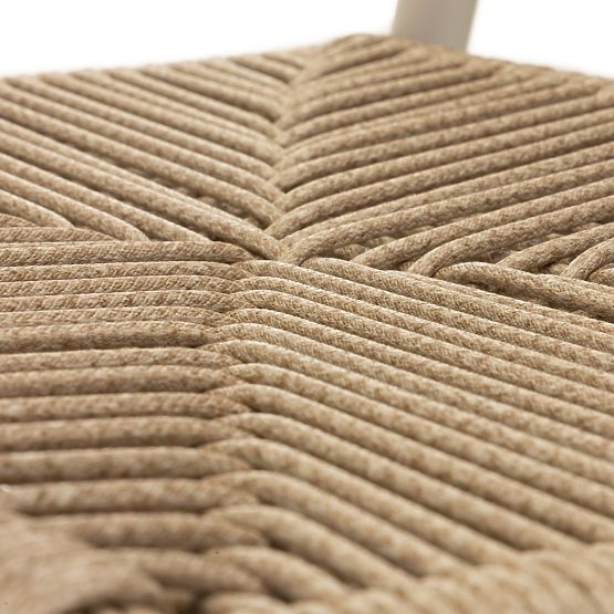 Gartenstuhl Piretto, Technorattan, Aluminium, hellbeige/hellbraun